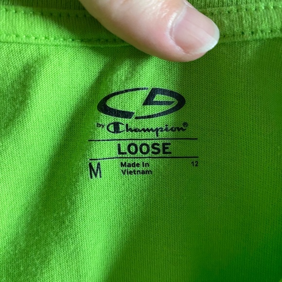 Size Medium Set of Four Champion T-Shirts(Lime Green,Light Blue,Purple,and Grey) - Picture 2 of 11